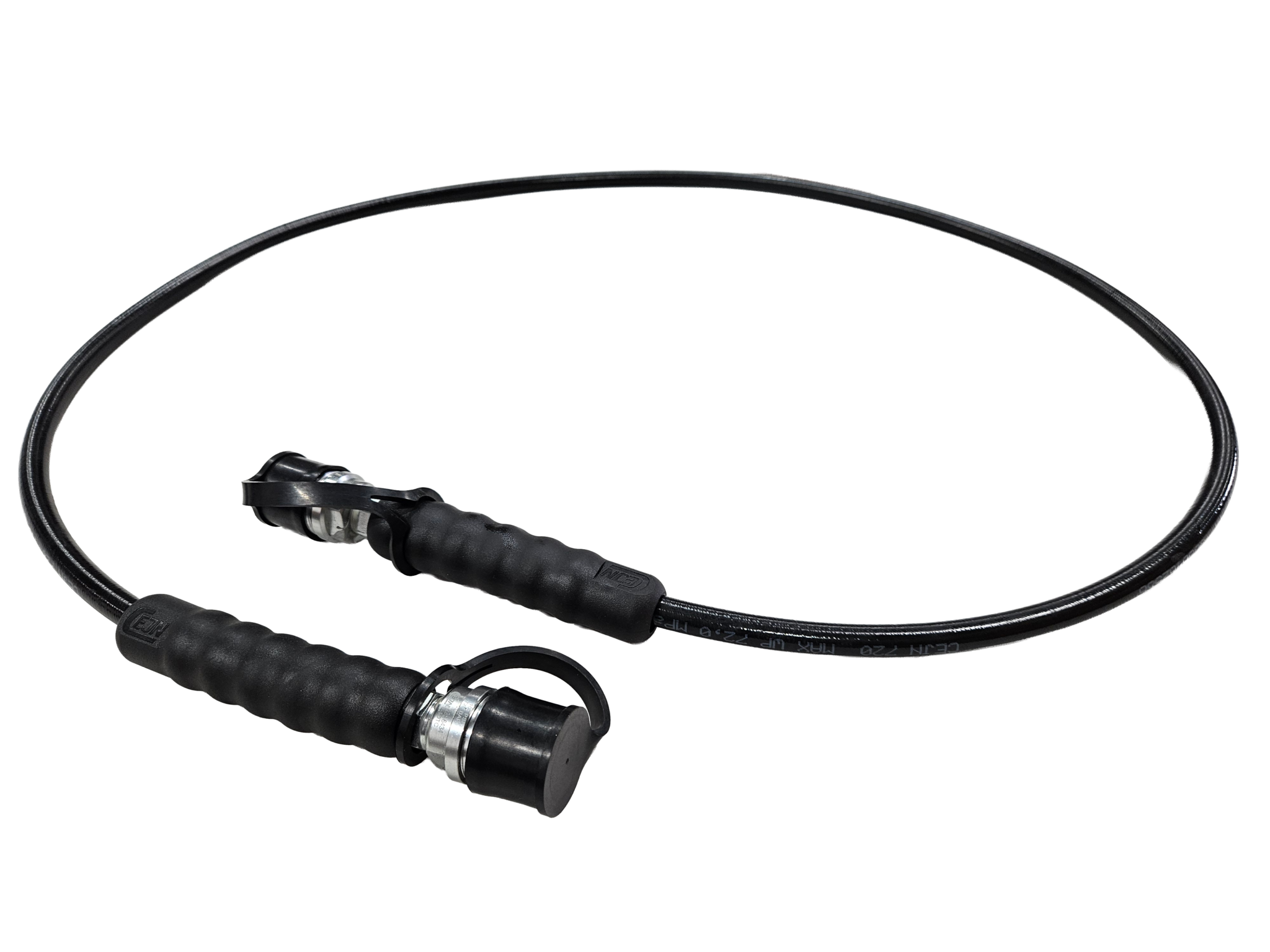 10KH7 10,000 PSI hydraulic hose 7ft with screw couplers